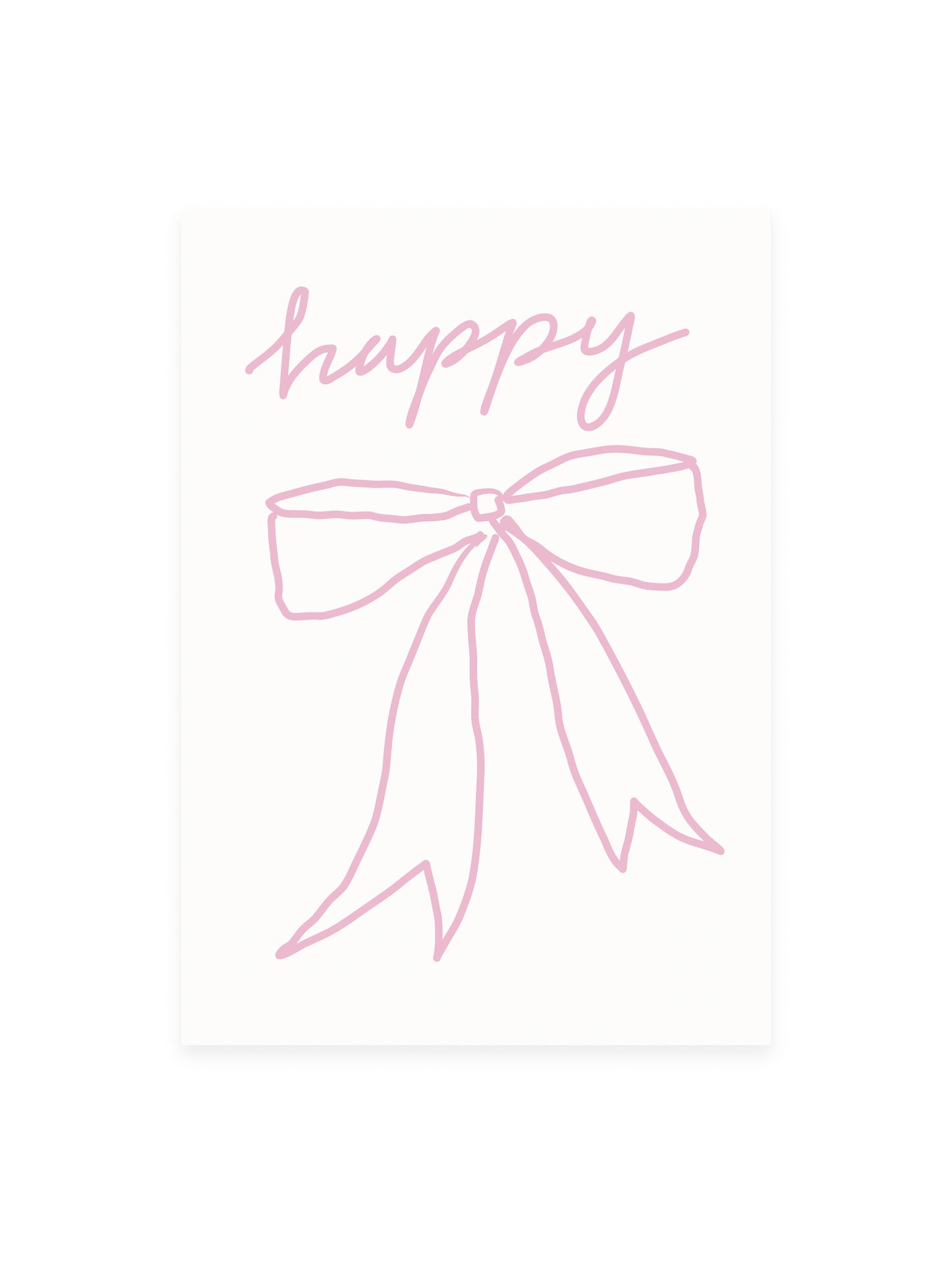 Postkarte 'happy' Schleife