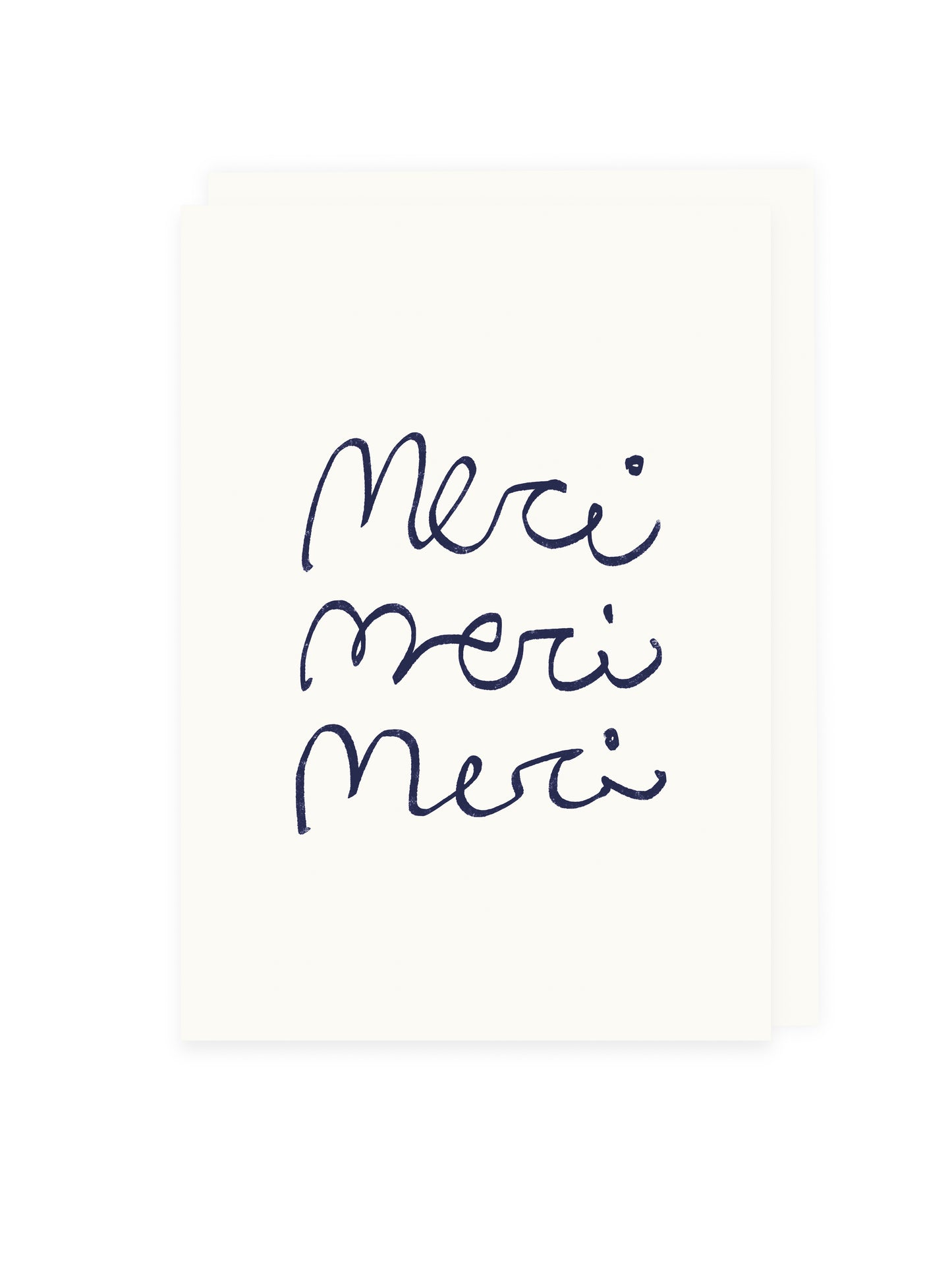 Klappkarte 'merci merci merci' (Risographie)