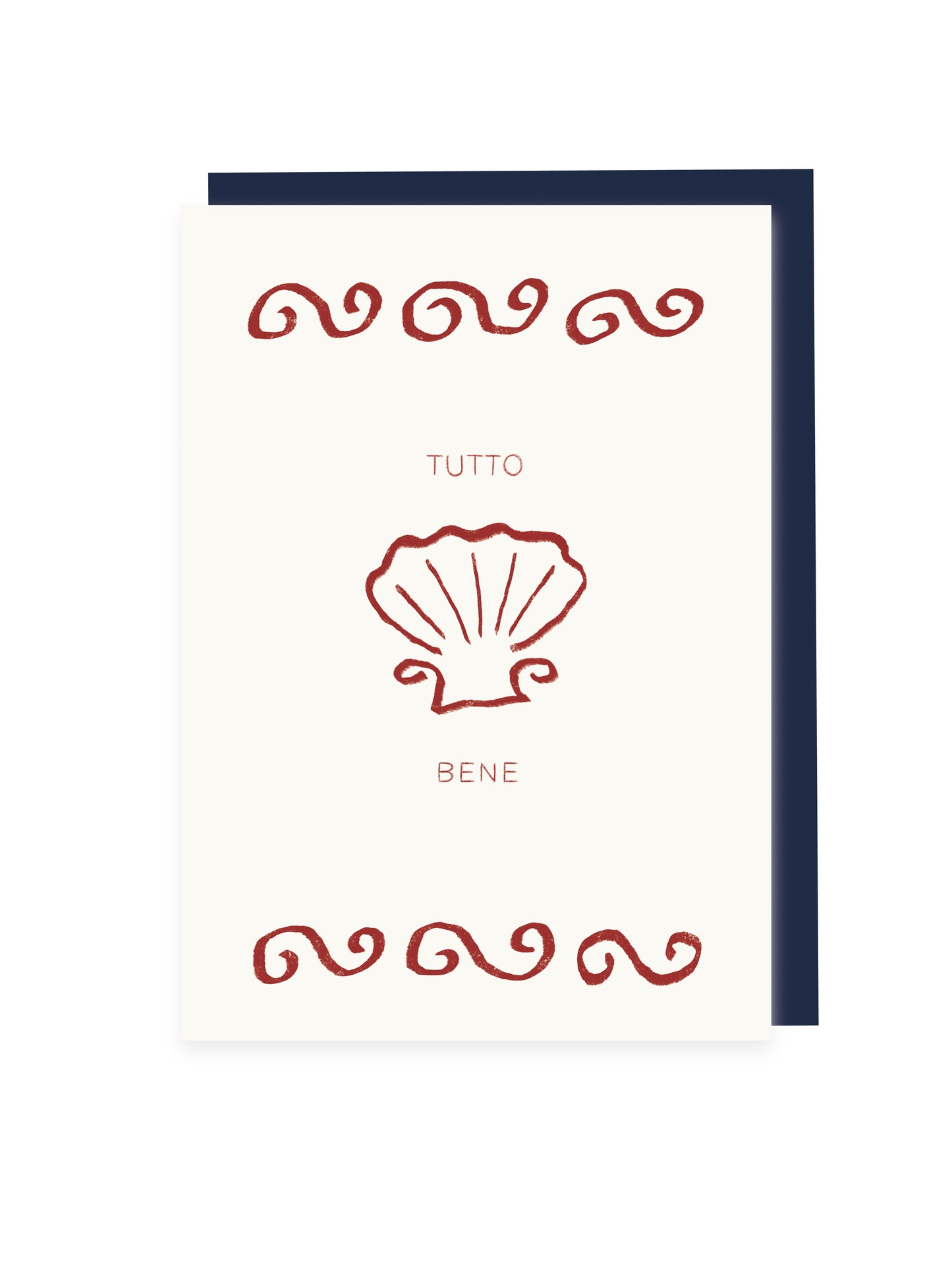 Folding card 'Tutto Bene' Shell (risography)