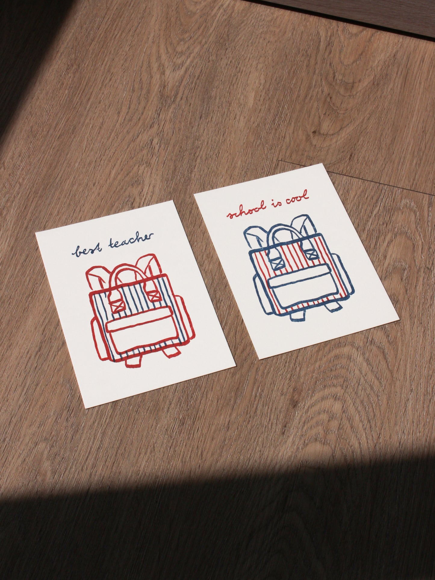Postkarte 'best teacher' (Risographie)