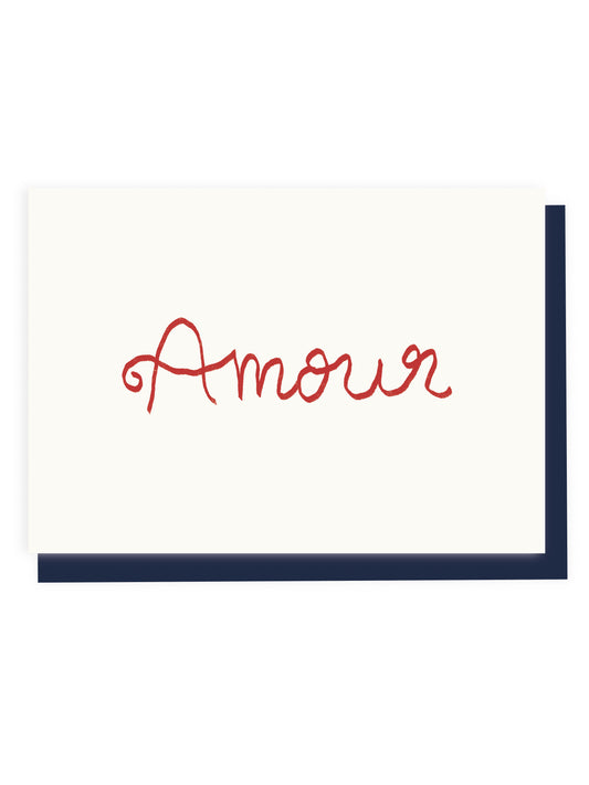 Klappkarte 'Amour' (Risographie)