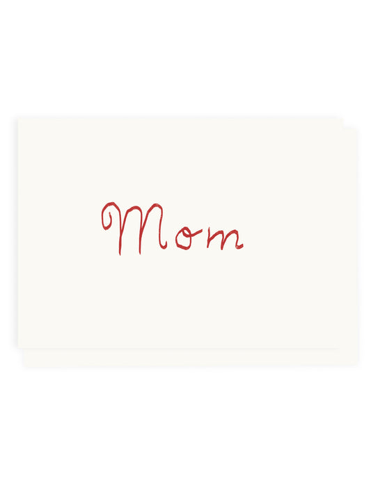 Klappkarte 'Mom' Schrift (Risographie)
