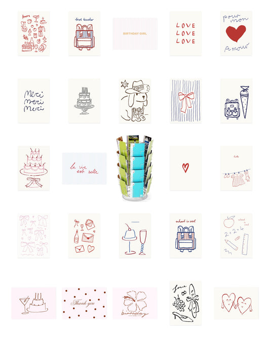 Postcard Bestseller Pack with 24 Designs