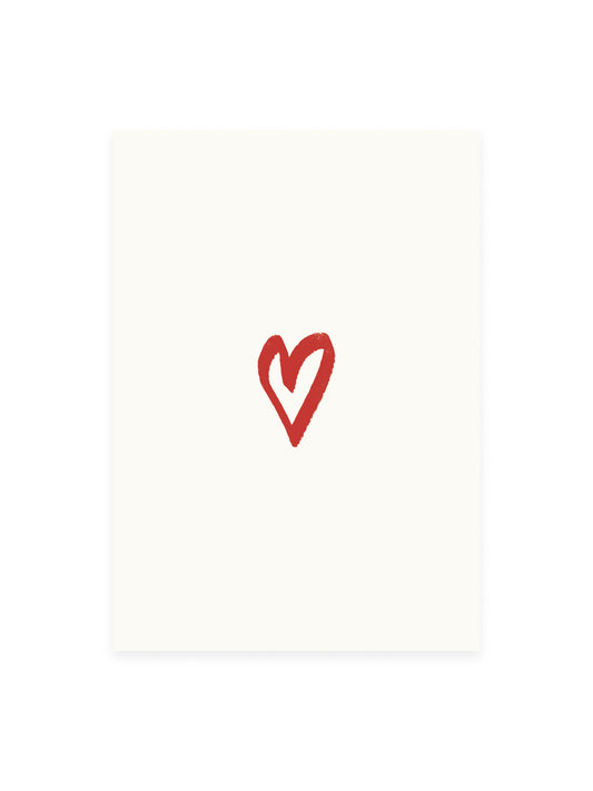Postkarte Herz (Risographie)