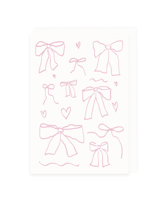 Folding card Many bows