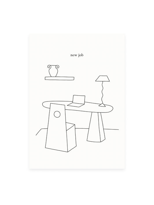 Postkarte 'new job'