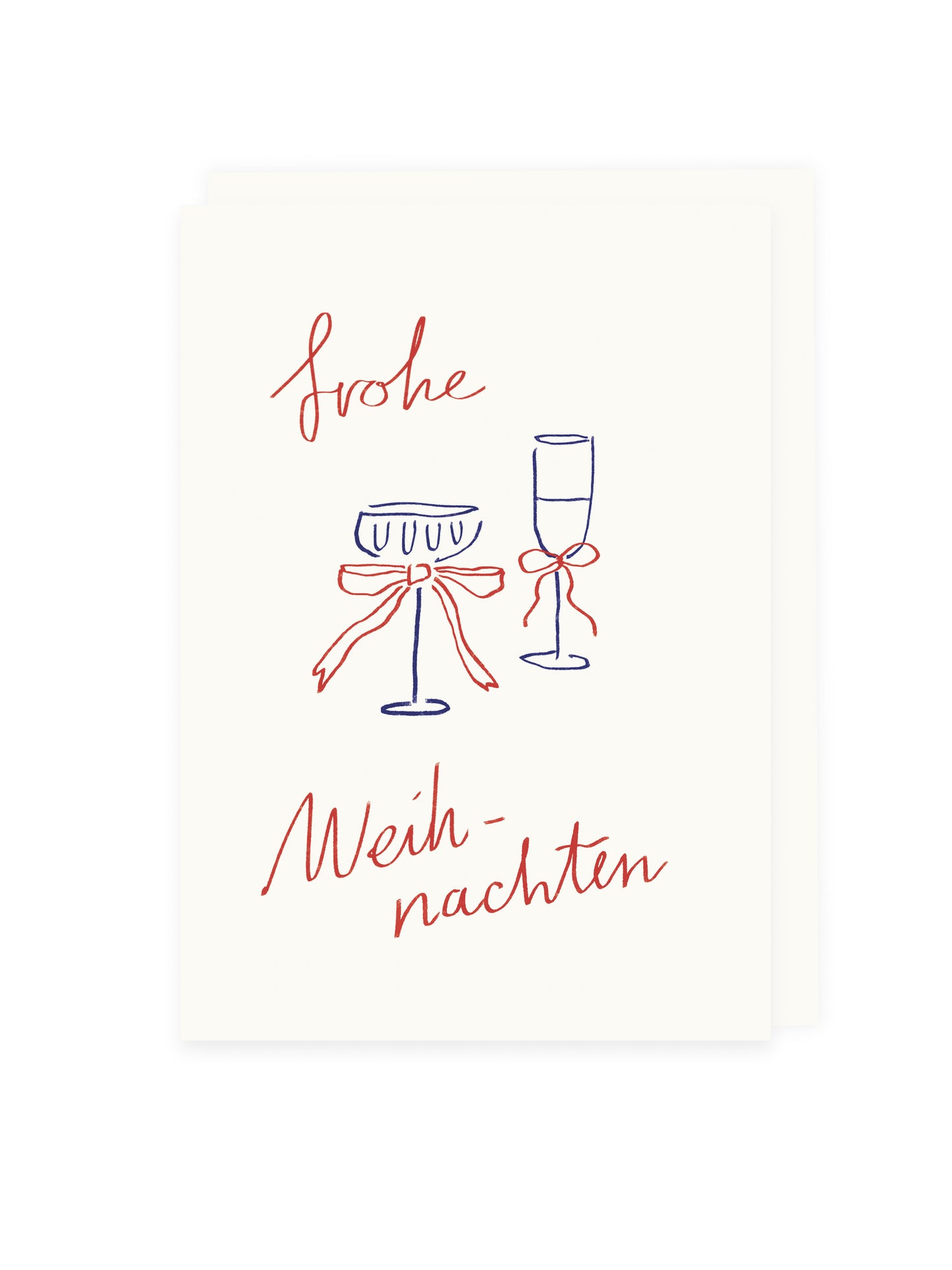 Klappkarte 'frohe Weihnachten' (Risographie)