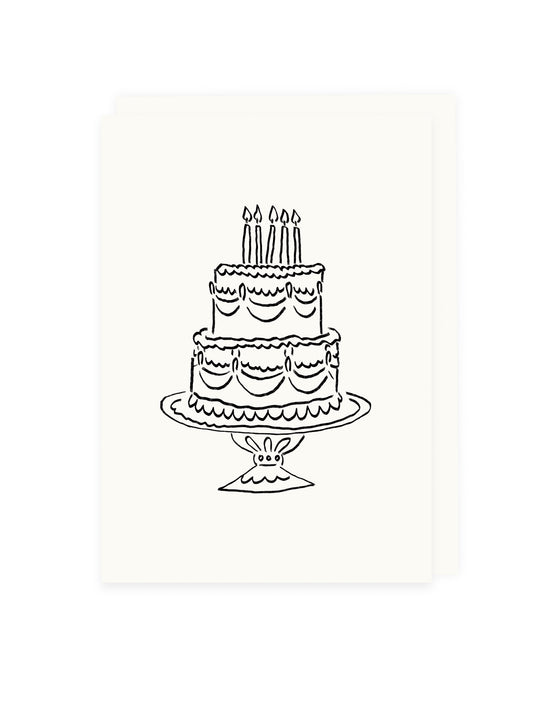 Klappkarte Torte (Risographie)