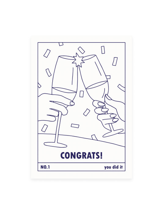 Postkarte 'congrats! Drinks