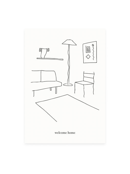 Postkarte 'welcome home'