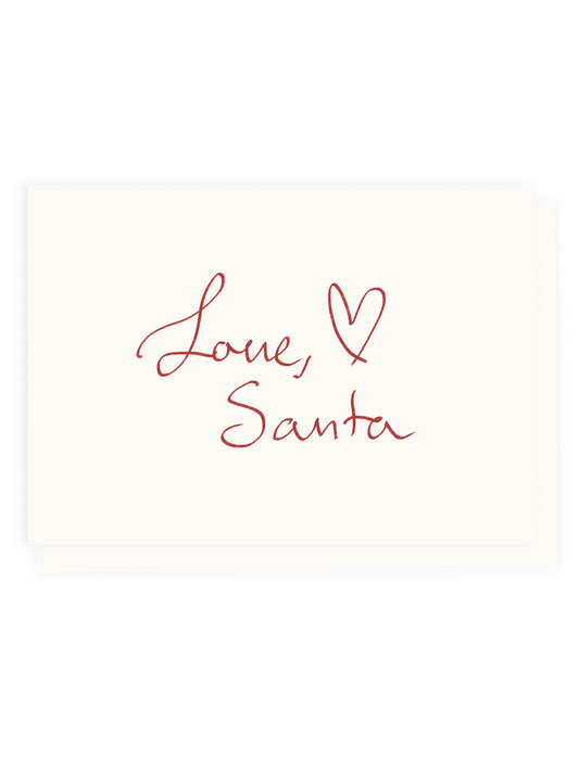 Klappkarte 'Love, Santa' (Risographie)