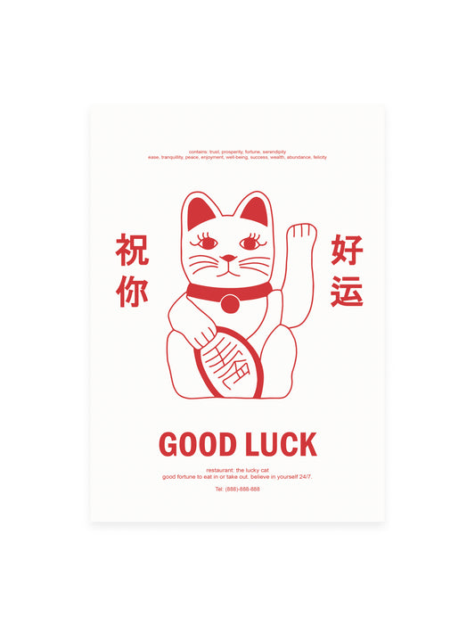 Postkarte The Lucky Cat