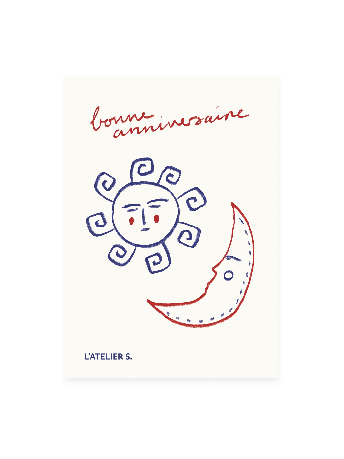 Postcard 'joyeux anniversaire' (risography)